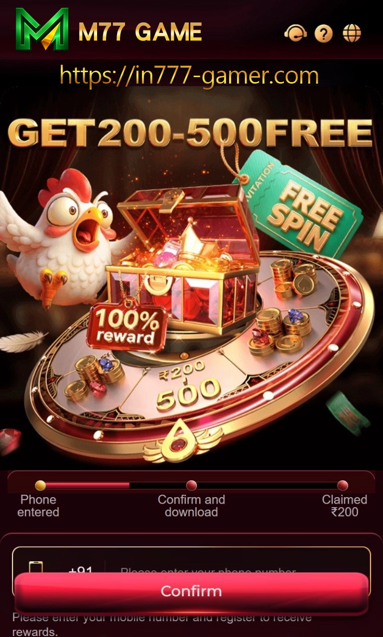 M77 Game Android guide banner for Indian users